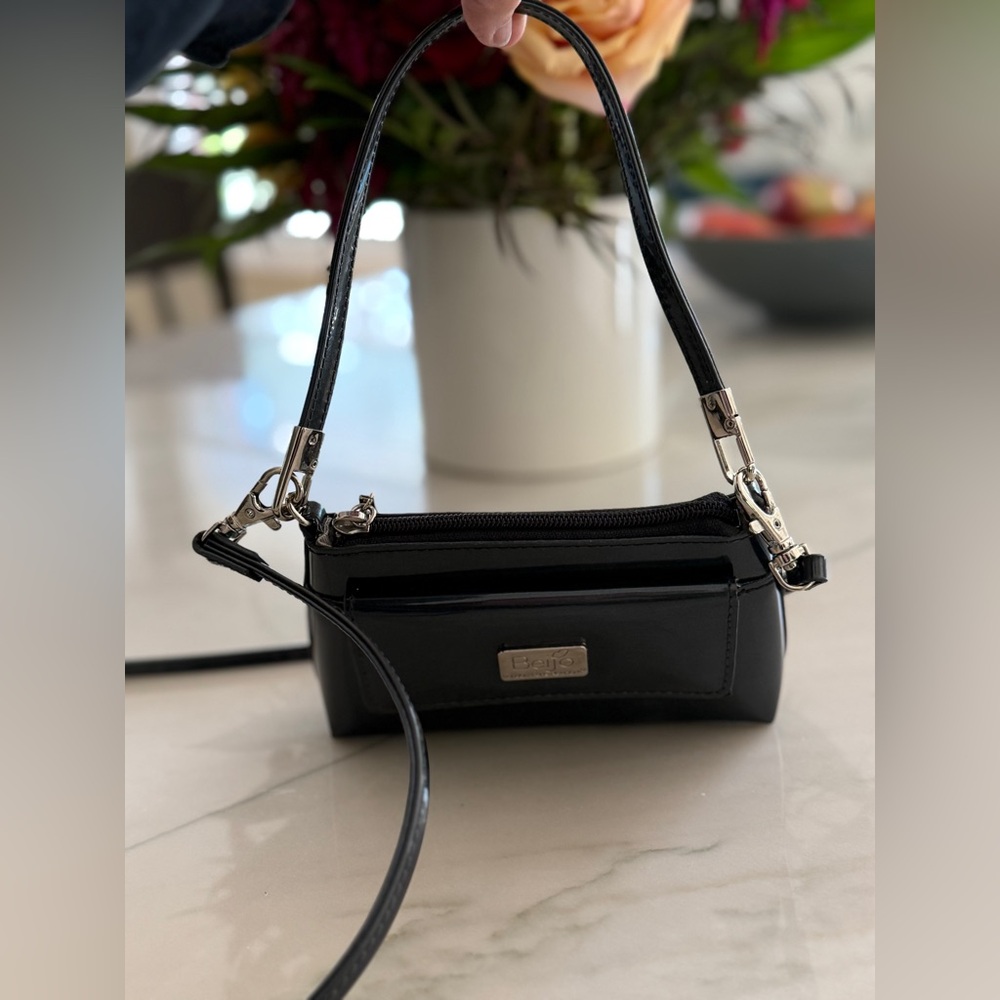 Beijo Charcoal grey 2 way mini handbag crossbody purse - Picture 4 of 11